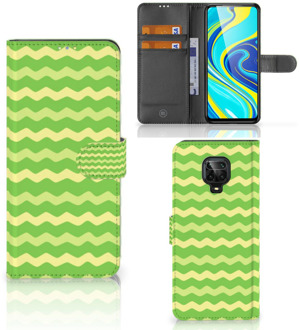 B2Ctelecom Telefoonhoesje Xiaomi Redmi Note 9 Pro | Note 9S Book Case Waves Green