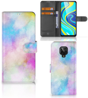 B2Ctelecom Telefoonhoesje Xiaomi Redmi Note 9 Pro | Note 9S Bookcase Personaliseren Watercolor Light