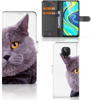 B2Ctelecom Telefoonhoesje Xiaomi Redmi Note 9 Pro | Note 9S Flipcover Case Kat