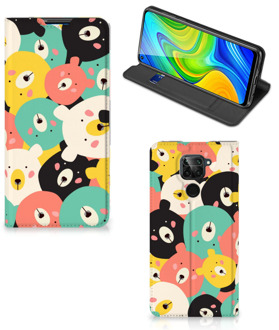 B2Ctelecom Telefoonhoesje Xiaomi Redmi Note 9 Wallet Bookcase Bears