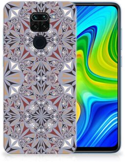 B2Ctelecom Telefoonhoesje Xiaomi Redmi Note9 Hoesje Flower Tiles