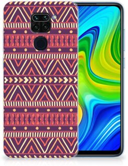 B2Ctelecom Telefoonhoesje Xiaomi Redmi Note9 Leuk TPU Backcase Aztec Purple