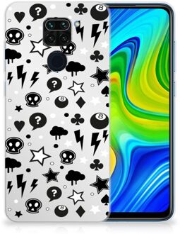 B2Ctelecom Telefoonhoesje Xiaomi Redmi Note9 Silicone Back Cover Silver Punk