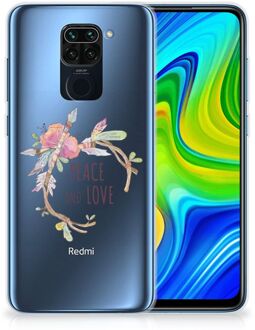 B2Ctelecom Telefoonhoesje Xiaomi Redmi Note9 TPU Siliconen Hoesje Boho Text