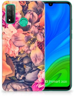 B2Ctelecom Telefoontas Huawei P Smart 2020 Hoesje Super als Moederdag Cadeau Bosje Bloemen