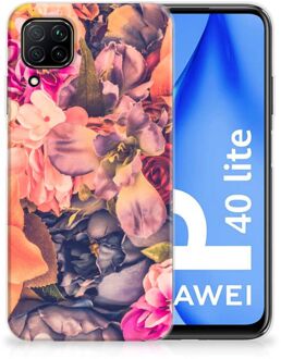 B2Ctelecom Telefoontas Huawei P40 Lite Hoesje Super als Moederdag Cadeau Bosje Bloemen