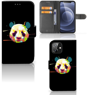 B2Ctelecom Telefoontas iPhone 12 | 12 Pro (6.1") Hoesje ontwerpen Panda Color Sinterklaas Cadeautje