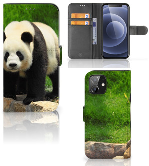 B2Ctelecom Telefoontas iPhone 12 | 12 Pro (6.1") Hoesje Panda