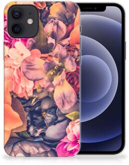 B2Ctelecom Telefoontas iPhone 12 | 12 Pro (6.1") Hoesje Super als Moederdag Cadeau Bosje Bloemen