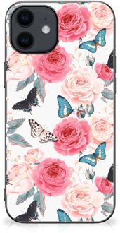 B2Ctelecom Telefoontas iPhone 12 Pro | 12 (6.1") Smartphone Hoesje met Zwarte rand Butterfly Roses