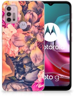 B2Ctelecom Telefoontas Motorola Moto G30 | G10 Hoesje Super als Moederdag Cadeau Bosje Bloemen