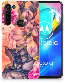 B2Ctelecom Telefoontas Motorola Moto G8 Power Hoesje Super als Moederdag Cadeau Bosje Bloemen