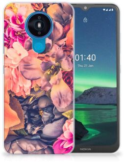 B2Ctelecom Telefoontas Nokia 1.4 Hoesje Super als Moederdag Cadeau Bosje Bloemen