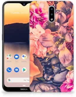 B2Ctelecom Telefoontas Nokia 2.3 Hoesje Super als Moederdag Cadeau Bosje Bloemen