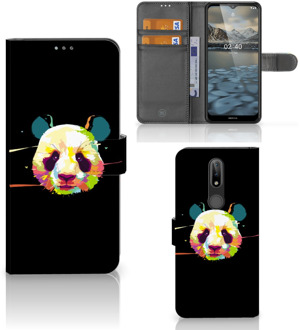 B2Ctelecom Telefoontas Nokia 2.4 Hoesje ontwerpen Panda Color Sinterklaas Cadeautje