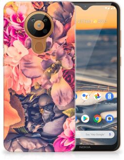 B2Ctelecom Telefoontas Nokia 5.3 Hoesje Super als Moederdag Cadeau Bosje Bloemen