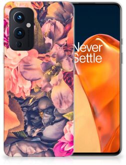 B2Ctelecom Telefoontas OnePlus 9 Hoesje Super als Moederdag Cadeau Bosje Bloemen