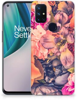 B2Ctelecom Telefoontas OnePlus Nord N10 5G Hoesje Super als Moederdag Cadeau Bosje Bloemen