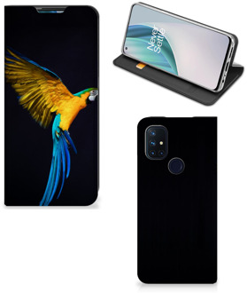 B2Ctelecom Telefoontas OnePlus Nord N10 5G Smart Cover Hoesje Papegaai