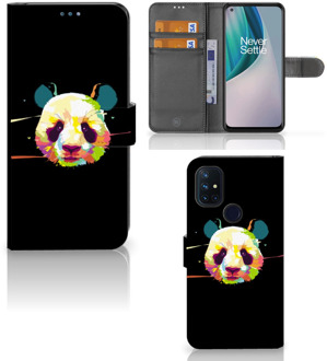 B2Ctelecom Telefoontas OnePlus Nord N10 Hoesje ontwerpen Panda Color Sinterklaas Cadeautje