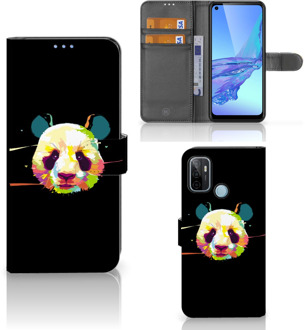 B2Ctelecom Telefoontas OPPO A53 | OPPO A53s Hoesje ontwerpen Panda Color Sinterklaas Cadeautje