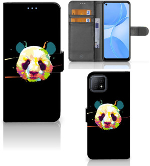 B2Ctelecom Telefoontas OPPO A73 5G Hoesje ontwerpen Panda Color Sinterklaas Cadeautje