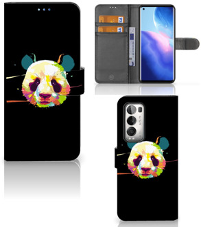 B2Ctelecom Telefoontas OPPO Find X3 Neo 5G Hoesje ontwerpen Panda Color Sinterklaas Cadeautje