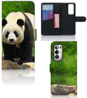 B2Ctelecom Telefoontas OPPO Find X3 Neo 5G Hoesje Panda