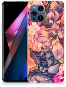 B2Ctelecom Telefoontas OPPO Find X3 | X3 Pro Hoesje Super als Moederdag Cadeau Bosje Bloemen