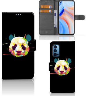 B2Ctelecom Telefoontas OPPO Reno 4 Pro 5G Hoesje ontwerpen Panda Color Sinterklaas Cadeautje