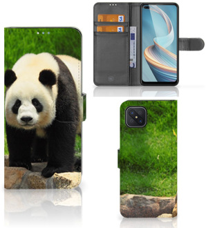 B2Ctelecom Telefoontas OPPO Reno4 Z Hoesje Panda