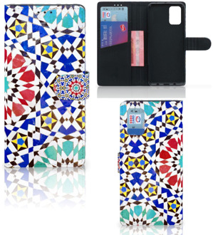 B2Ctelecom Telefoontas Samsung Galaxy A02s Flip Cover Samsung M02s Hoesje Mozaïek