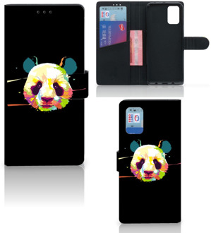 B2Ctelecom Telefoontas Samsung Galaxy A02s Flip Cover Samsung M02s Hoesje ontwerpen Panda Color Sinterklaas Cadeautje