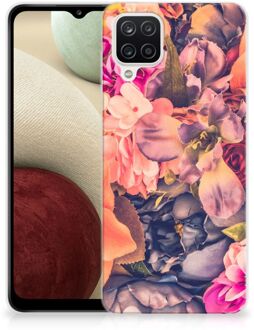 B2Ctelecom Telefoontas Samsung Galaxy A12 Hoesje Super als Moederdag Cadeau Bosje Bloemen