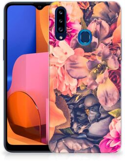 B2Ctelecom Telefoontas Samsung Galaxy A20s Hoesje Super als Moederdag Cadeau Bosje Bloemen