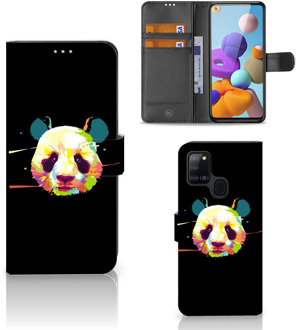 B2Ctelecom Telefoontas Samsung Galaxy A21s Hoesje ontwerpen Panda Color Sinterklaas Cadeautje