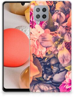 B2Ctelecom Telefoontas Samsung Galaxy A42 Hoesje Super als Moederdag Cadeau Bosje Bloemen