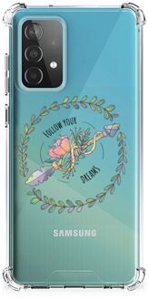 B2Ctelecom Telefoontas Samsung Galaxy A52 4G/5G Smartphone hoesje met doorzichtige rand Boho Dreams