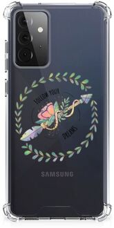 B2Ctelecom Telefoontas Samsung Galaxy A72 4G/5G Smartphone hoesje met doorzichtige rand Boho Dreams