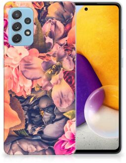 B2Ctelecom Telefoontas Samsung Galaxy A72 Hoesje Super als Moederdag Cadeau Bosje Bloemen