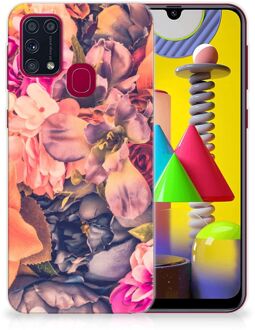 B2Ctelecom Telefoontas Samsung Galaxy M31 Hoesje Super als Moederdag Cadeau Bosje Bloemen