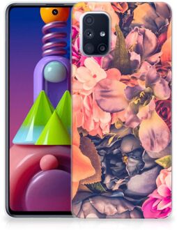 B2Ctelecom Telefoontas Samsung Galaxy M51 Hoesje Super als Moederdag Cadeau Bosje Bloemen