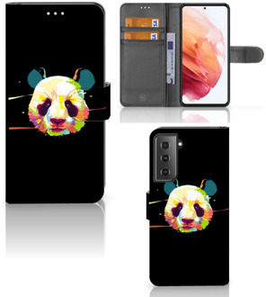 B2Ctelecom Telefoontas Samsung Galaxy S21 Hoesje ontwerpen Panda Color Sinterklaas Cadeautje