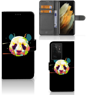 B2Ctelecom Telefoontas Samsung Galaxy S21 Ultra Hoesje ontwerpen Panda Color Sinterklaas Cadeautje