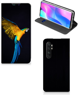 B2Ctelecom Telefoontas Xiaomi Mi Note 10 Lite Smart Cover Hoesje Papegaai