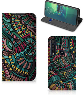 B2Ctelecom Telefoontasje Motorola G8 Plus Smart Cover Aztec