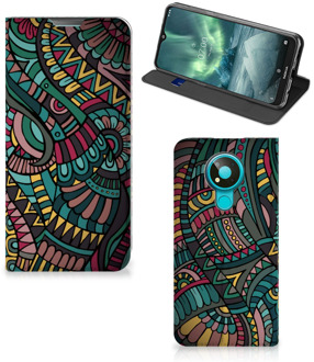 B2Ctelecom Telefoontasje Nokia 3.4 Smart Cover Aztec