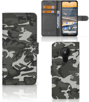 B2Ctelecom Telefoontasje Nokia 5.3 Telefoon Hoesje Cadeau voor hem Army Light