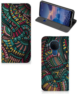 B2Ctelecom Telefoontasje Nokia 5.4 Smart Cover Aztec