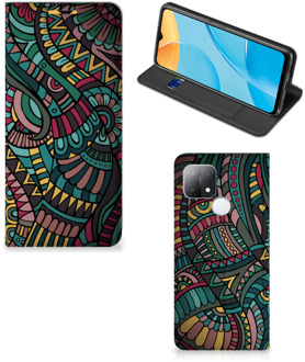 B2Ctelecom Telefoontasje OPPO A15 Smart Cover Aztec